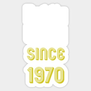 Boldly Going Since 1970 Sticker